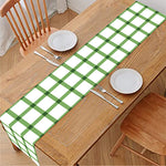 Green Tattersall Pattern Print Table Runner