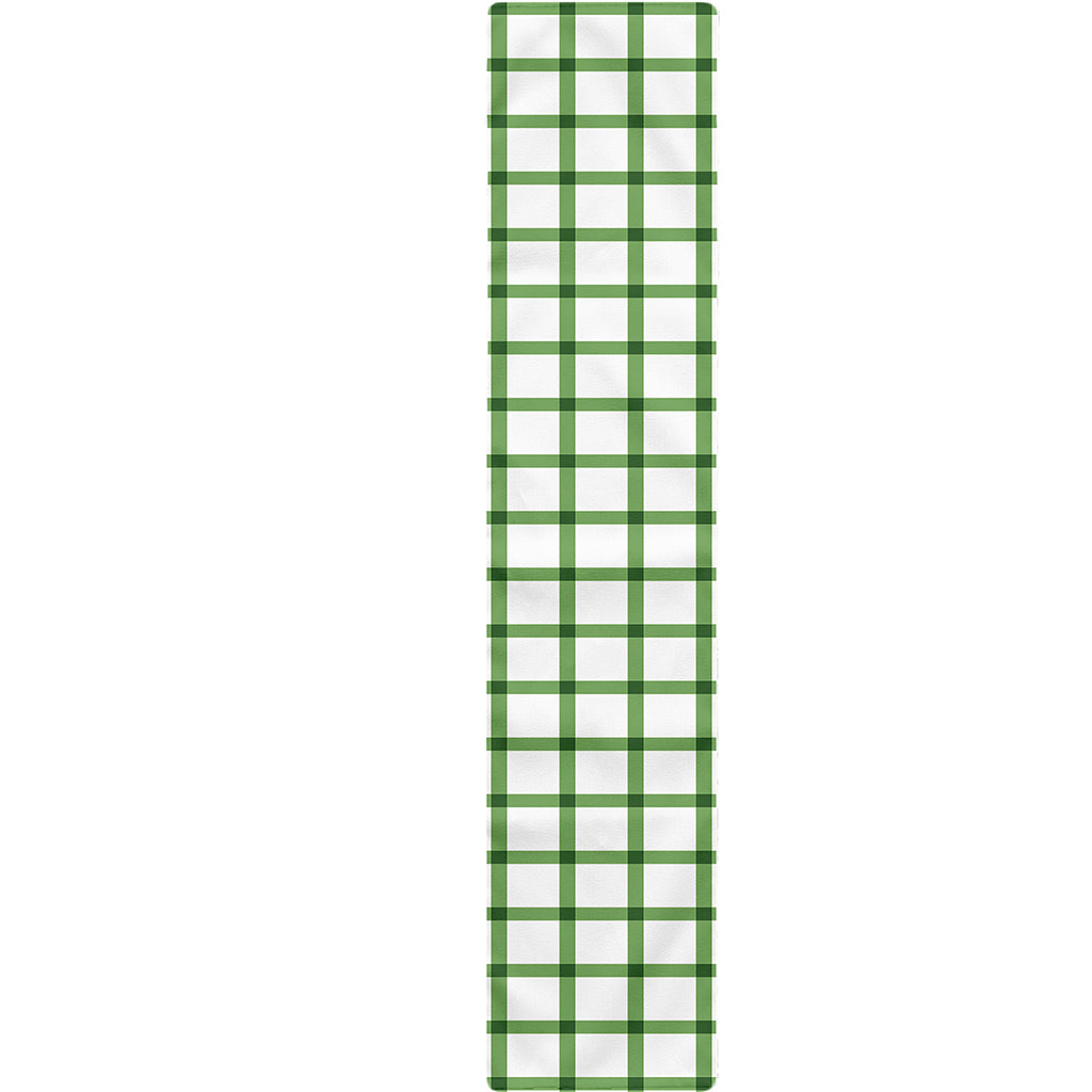 Green Tattersall Pattern Print Table Runner