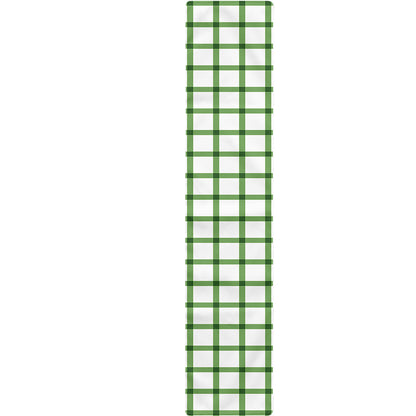 Green Tattersall Pattern Print Table Runner