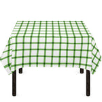 Green Tattersall Pattern Print Tablecloth