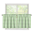 Green Tattersall Pattern Print Tier Curtains