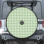 Green Tattersall Pattern Print Tire Cover With Camera Hole