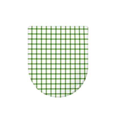 Green Tattersall Pattern Print Toilet Lid Cover
