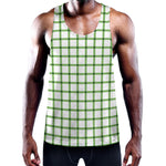Green Tattersall Pattern Print Training Tank Top