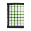 Green Tattersall Pattern Print Trifold Wallet