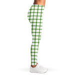 Green Tattersall Pattern Print Women's Leggings