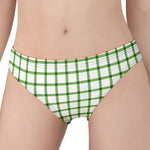 Green Tattersall Pattern Print Women's Panties