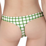 Green Tattersall Pattern Print Women's Thong
