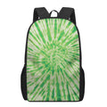 Green Tie Dye Print 17 Inch Backpack