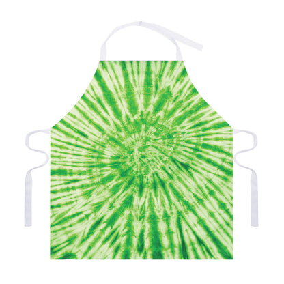Green Tie Dye Print Adjustable Apron