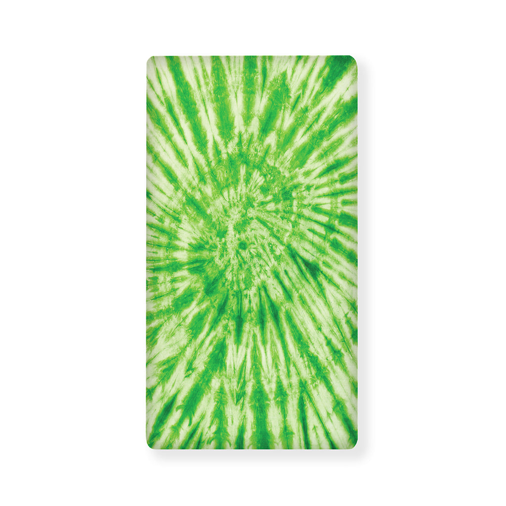 Green Tie Dye Print Baby Crib Sheet