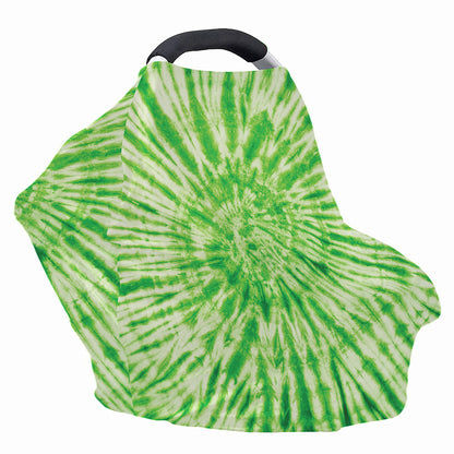 Green Tie Dye Print Baby Seat Cover