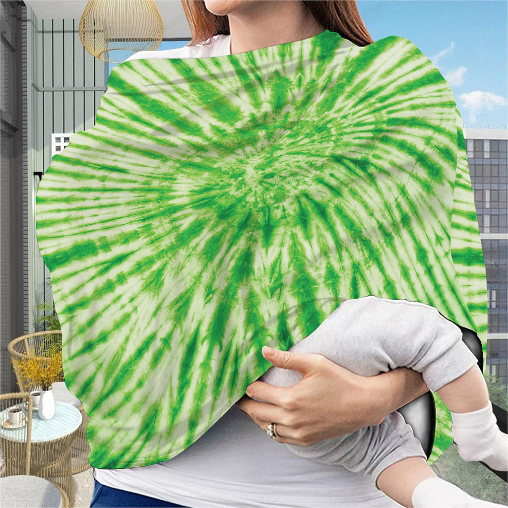 Green Tie Dye Print Baby Seat Cover