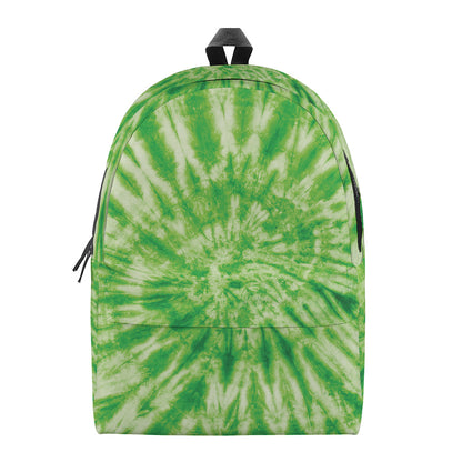 Green Tie Dye Print Backpack