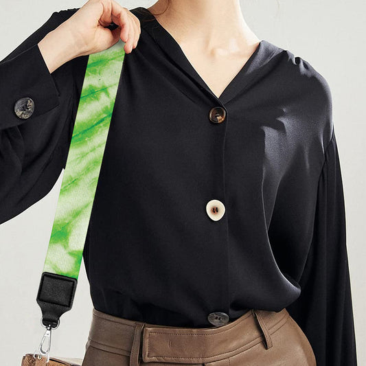 Green Tie Dye Print Bag Strap