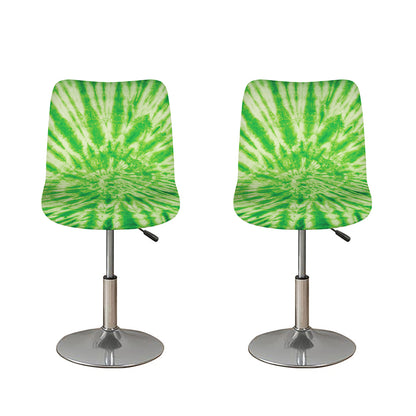 Green Tie Dye Print Bar Stool Covers
