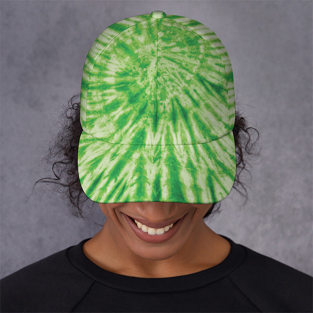 Green Tie Dye Print Baseball Cap