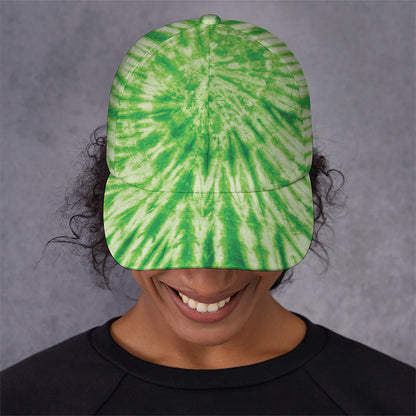 Green Tie Dye Print Baseball Cap