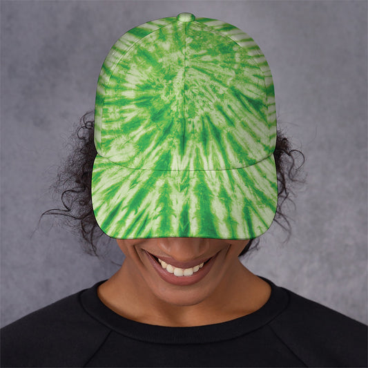 Green Tie Dye Print Baseball Cap
