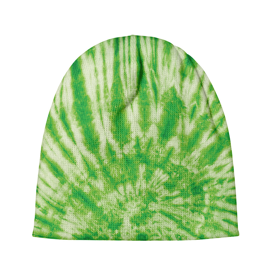 Green Tie Dye Print Beanie