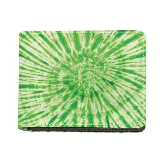Green Tie Dye Print Bifold Wallet