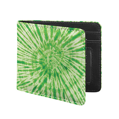 Green Tie Dye Print Bifold Wallet