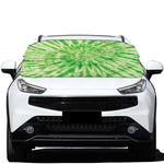 Green Tie Dye Print Car Windshield Snow Cover
