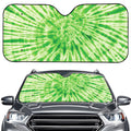 Green Tie Dye Print Car Windshield Sun Shade