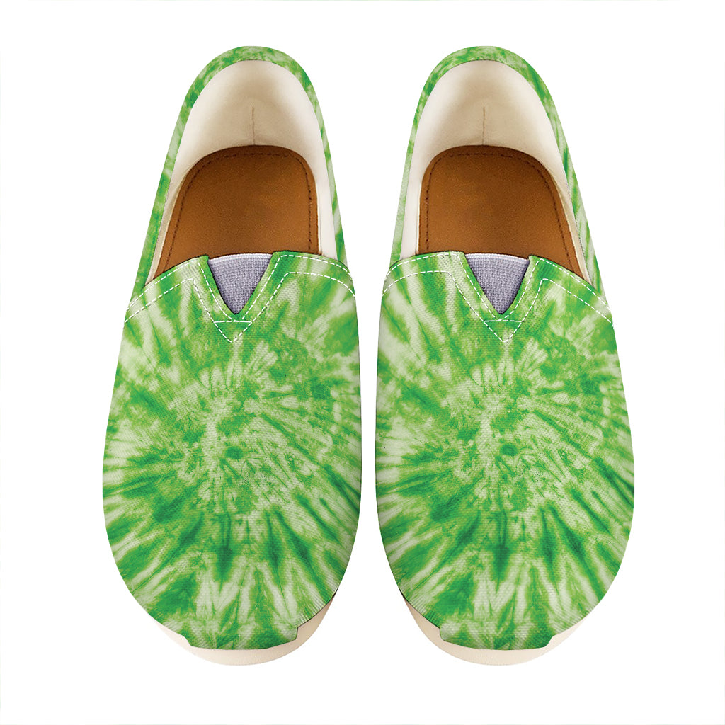 Green Tie Dye Print Casual Shoes