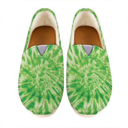 Green Tie Dye Print Casual Shoes