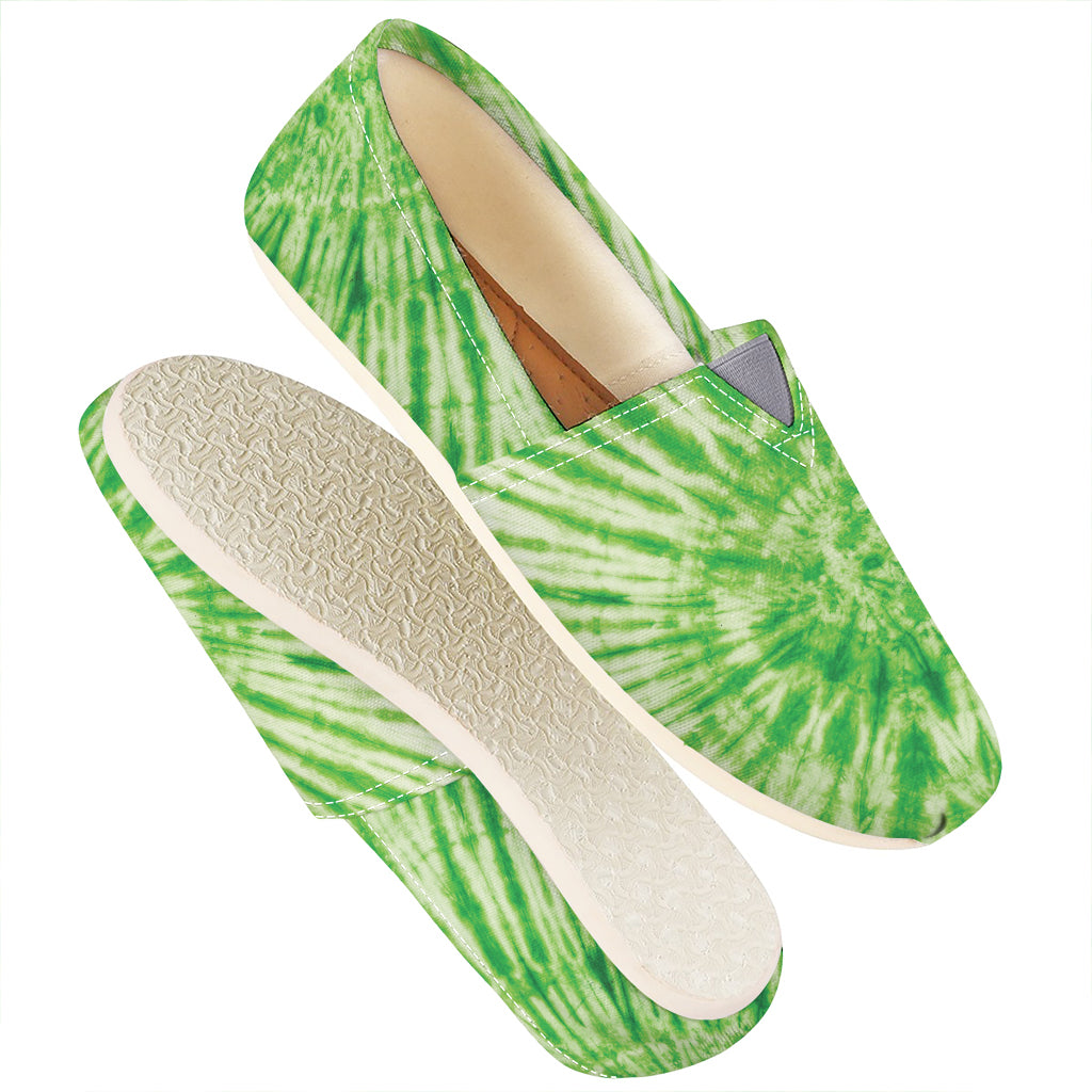 Green Tie Dye Print Casual Shoes
