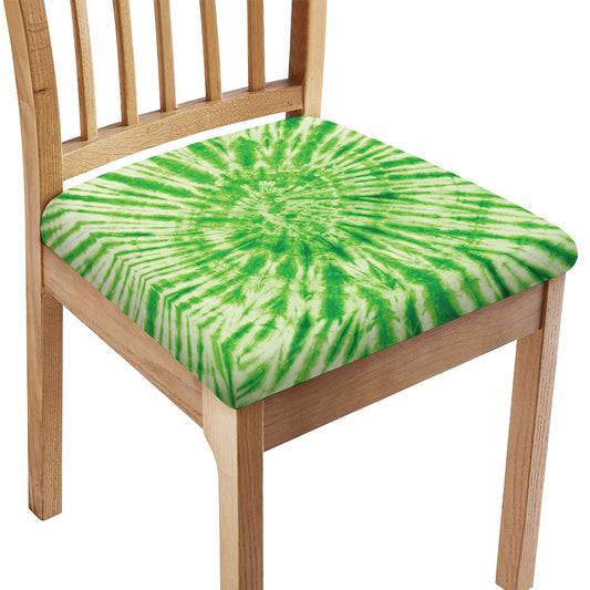 Green Tie Dye Print Chair Cushion Cover
