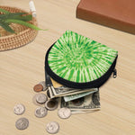 Green Tie Dye Print Coin Purse