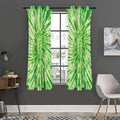 Green Tie Dye Print Grommet Curtain Panels
