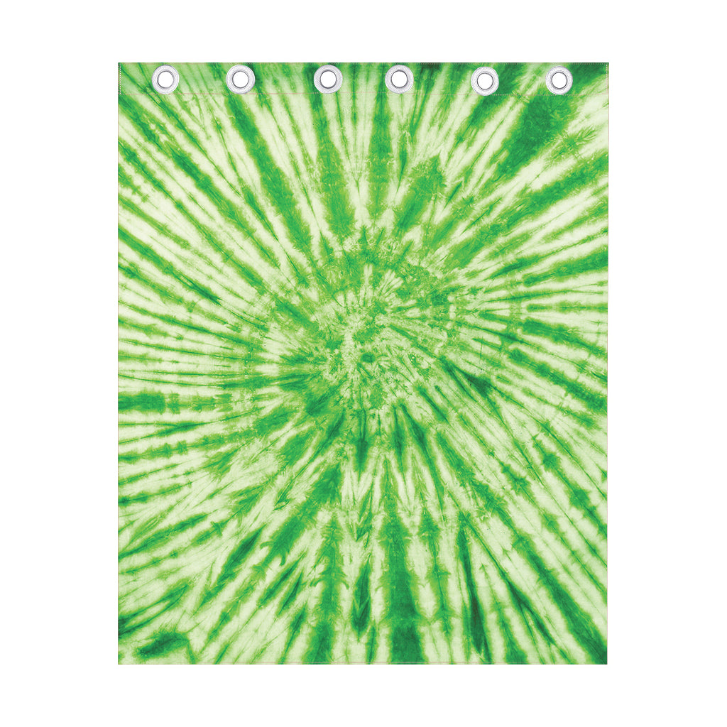 Green Tie Dye Print Curtain