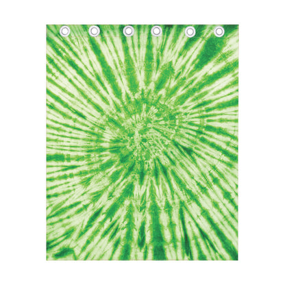 Green Tie Dye Print Curtain