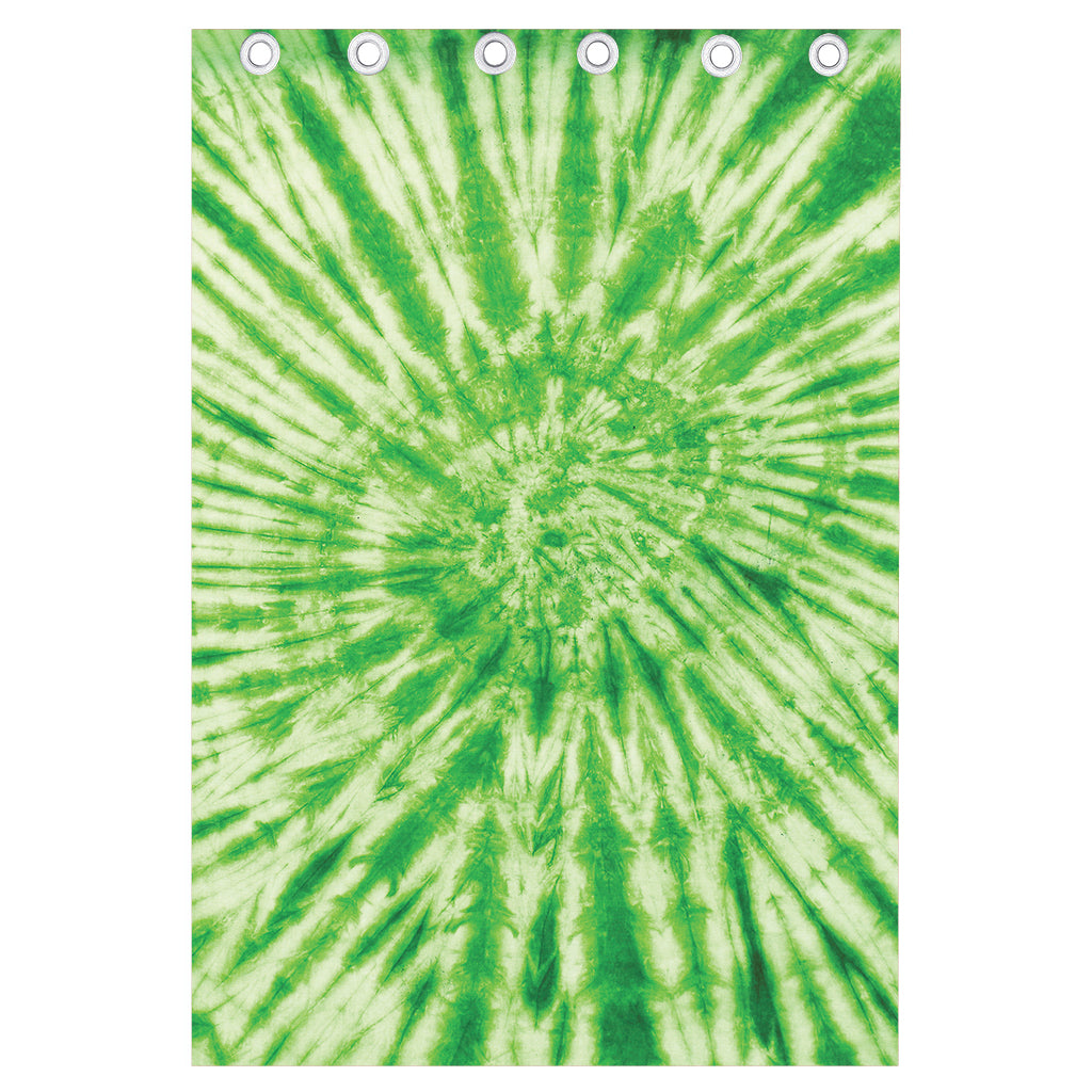 Green Tie Dye Print Curtain