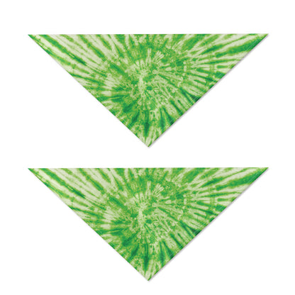 Green Tie Dye Print Dog Bandana