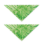 Green Tie Dye Print Dog Bandana