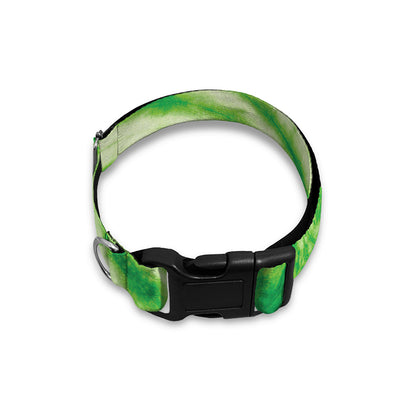Green Tie Dye Print Dog Collar