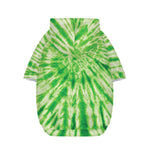 Green Tie Dye Print Dog Zip Up Hoodie