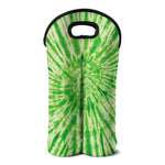 Green Tie Dye Print Double Neoprene Wine Tote