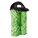 Green Tie Dye Print Double Neoprene Wine Tote