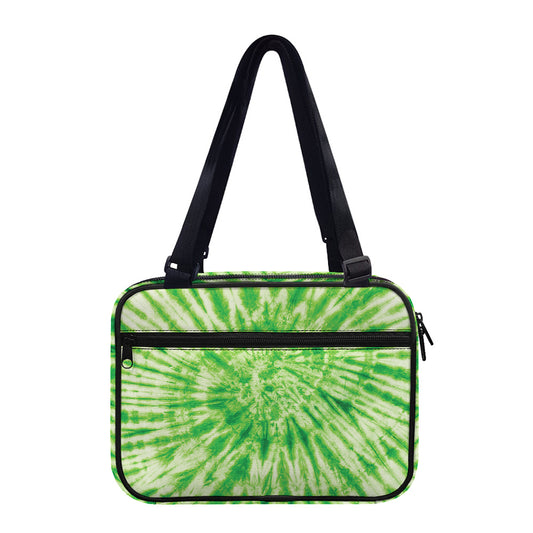 Green Tie Dye Print Double Strap Bible Bag