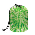 Green Tie Dye Print Drawstring Makeup Bag
