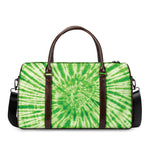 Green Tie Dye Print Duffle Bag