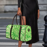 Green Tie Dye Print Duffle Bag