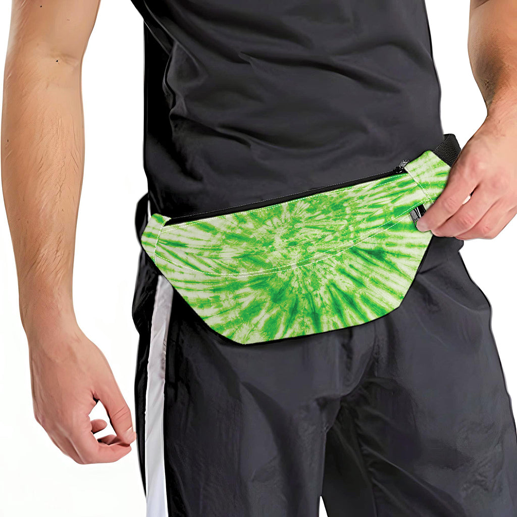 Green Tie Dye Print Fanny Pack