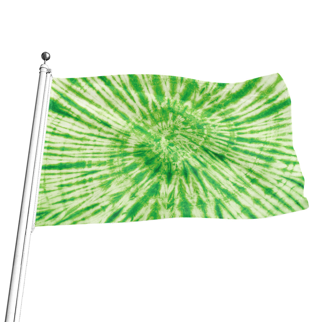Green Tie Dye Print Flag