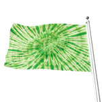 Green Tie Dye Print Flag